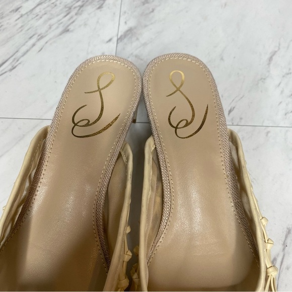 Sam Edelman Synder Eggshell Faux Leather Pointy Toe Mule 6 1/2 M - Picture 12 of 14